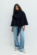 Women's Belted Cape Coat