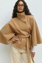 Women's Belted Cape Coat