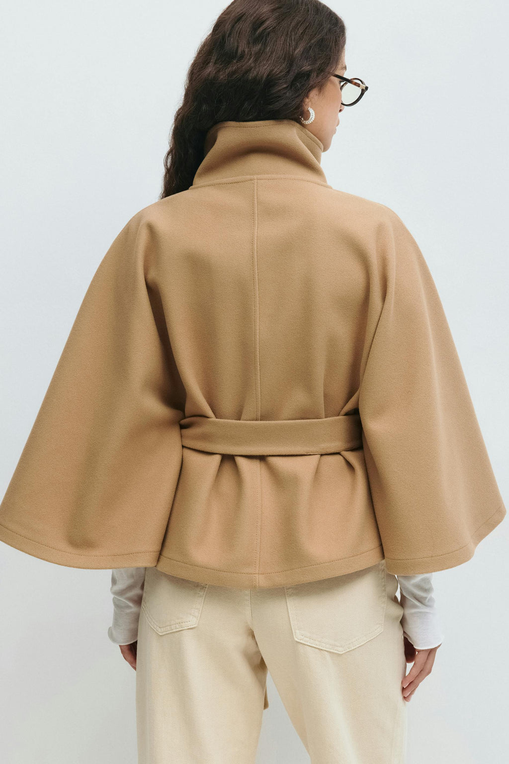 Women's Belted Cape Coat