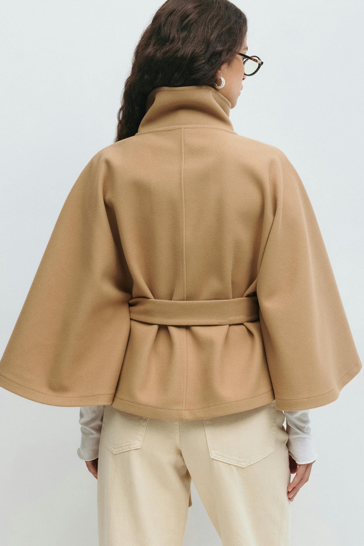 Women's Belted Cape Coat