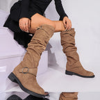 Women's Buckle Slouch Boots