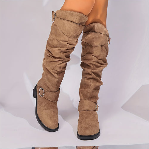 Women's Buckle Slouch Boots