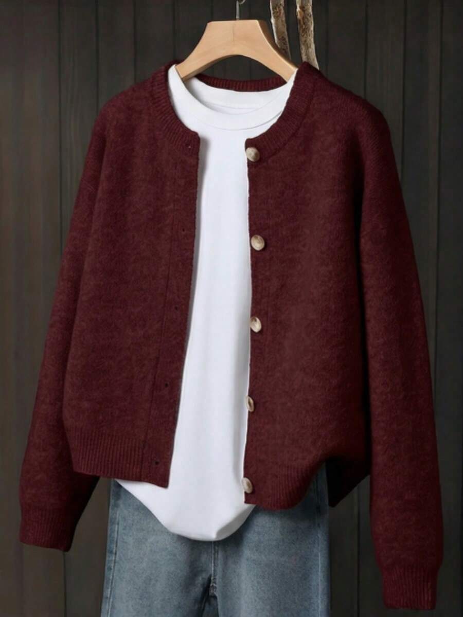 Women's Button-Up Knitted Cardigan