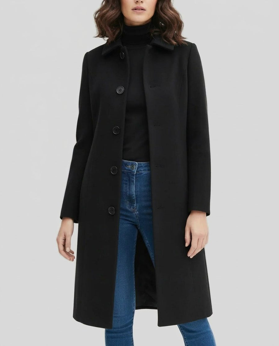 Women's Button-Up Long Coat