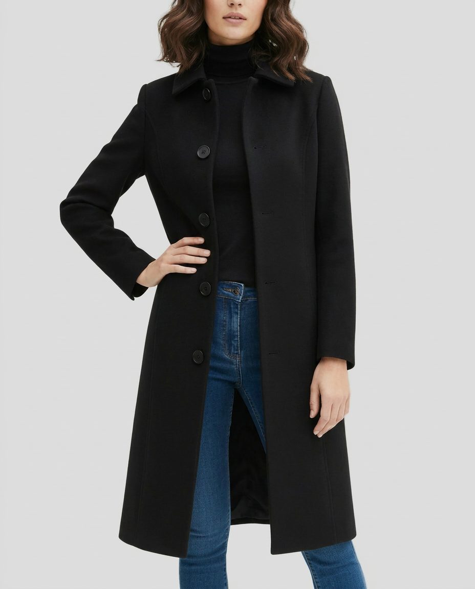 Women's Button-Up Long Coat