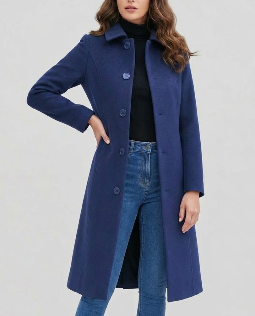 Women's Button-Up Long Coat
