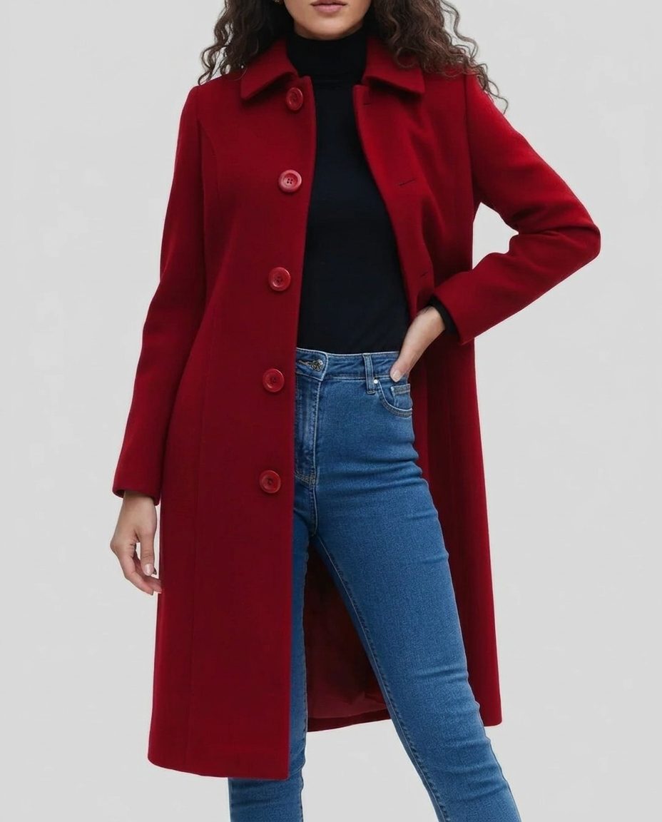 Women's Button-Up Long Coat