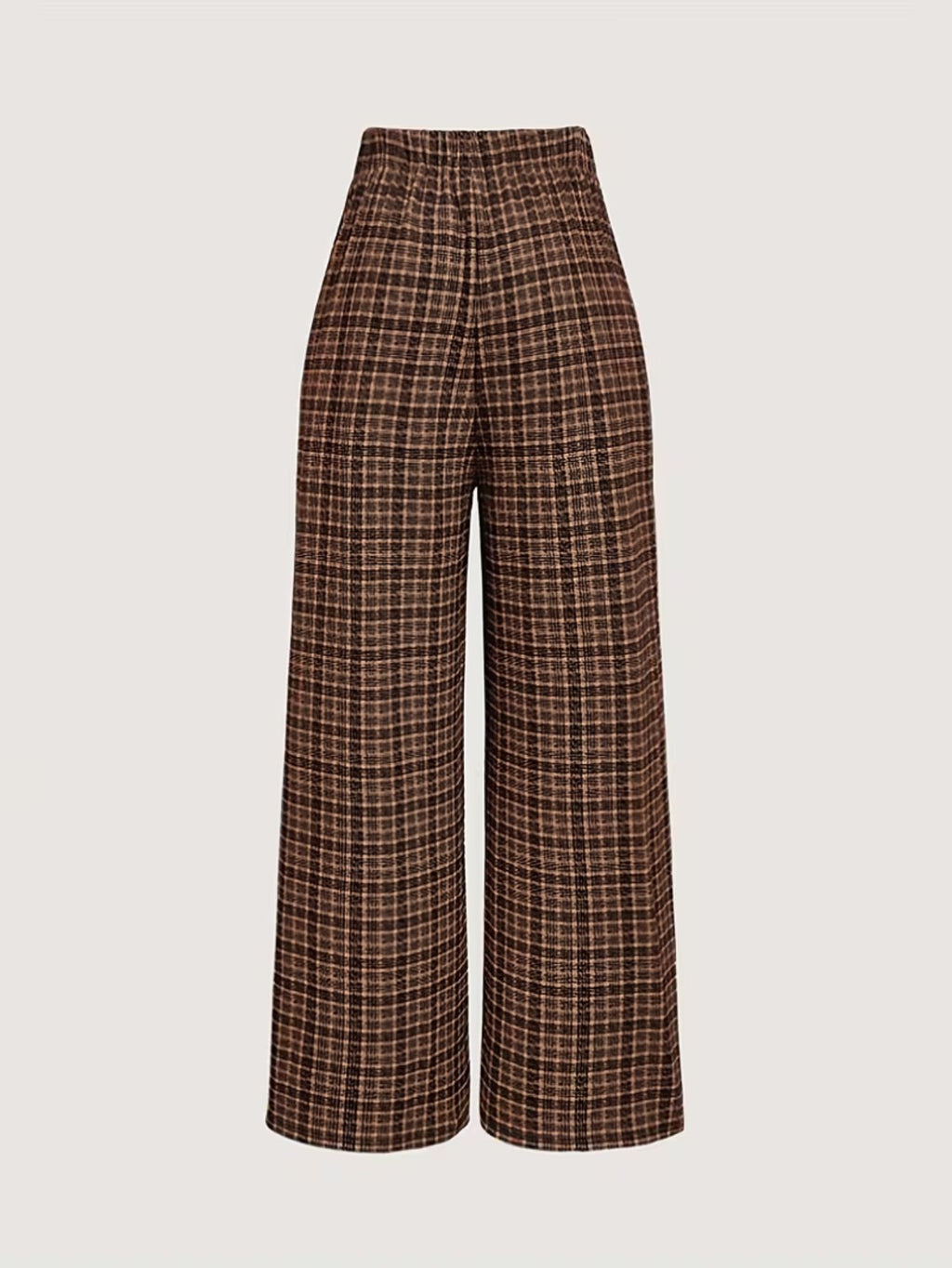 Women's Checked Wide-Leg Trousers