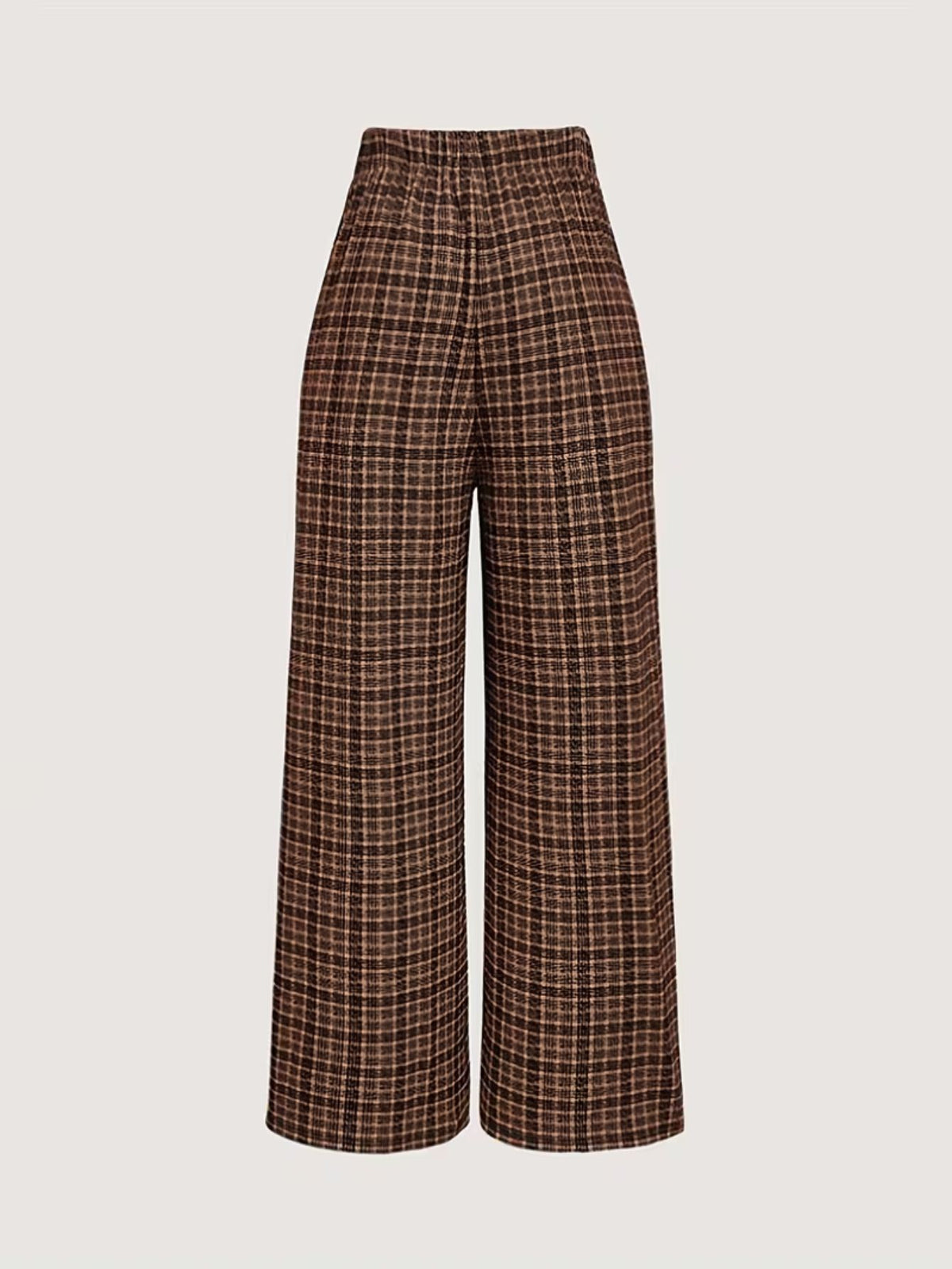 Women's Checked Wide-Leg Trousers