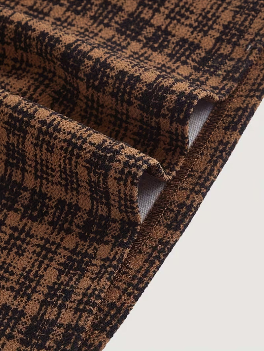 Women's Checked Wide-Leg Trousers