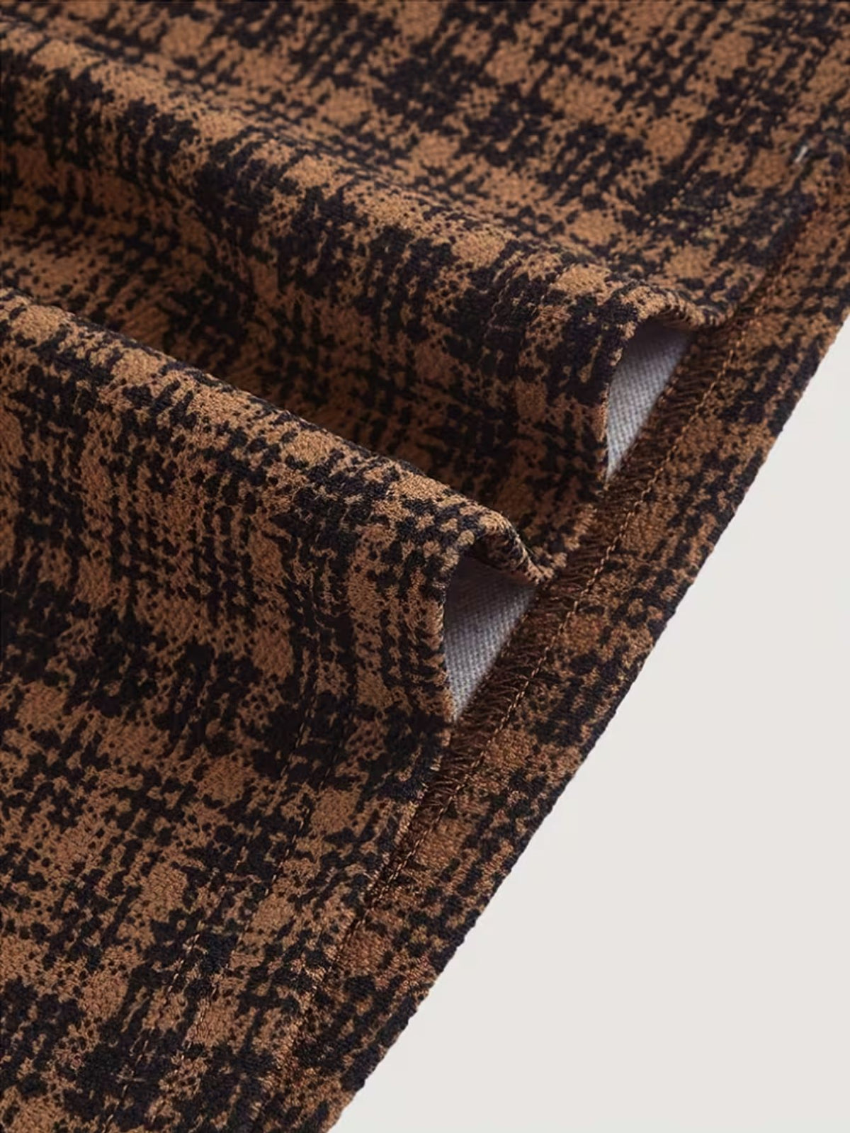 Women's Checked Wide-Leg Trousers