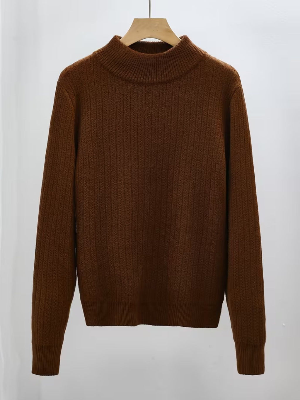 Women's Fine Rib High-Neck Jumper