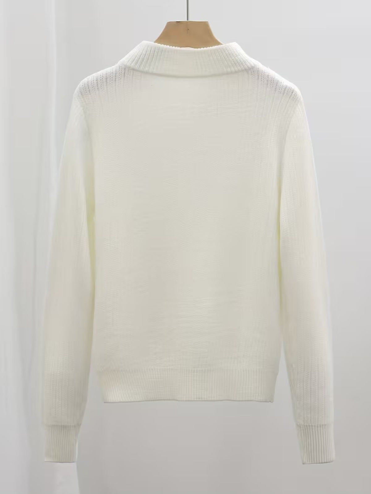Women's Fine Rib High-Neck Jumper