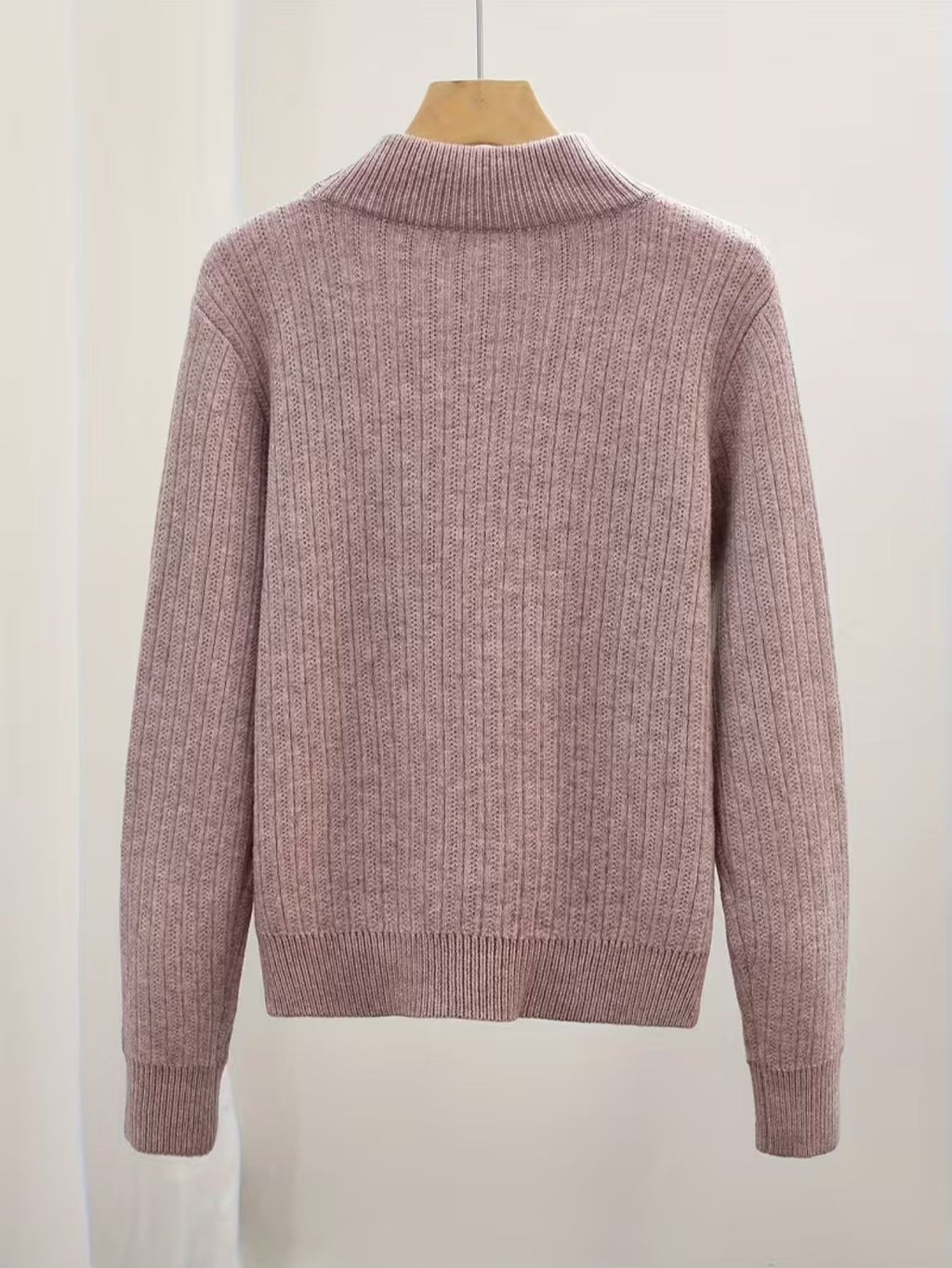 Women's Fine Rib High-Neck Jumper