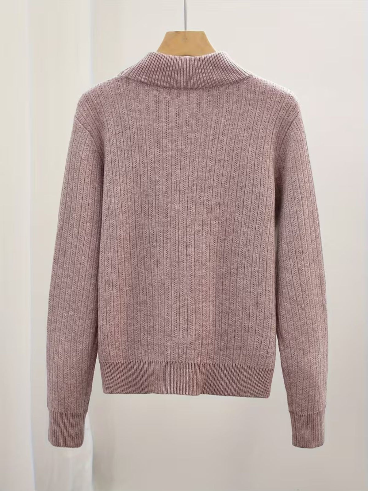 Women's Fine Rib High-Neck Jumper
