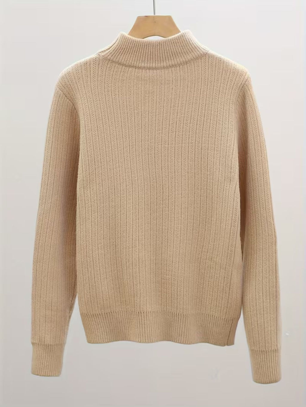 Women's Fine Rib High-Neck Jumper