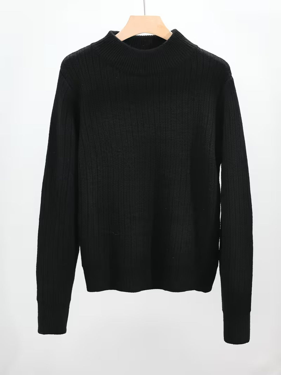 Women's Fine Rib High-Neck Jumper