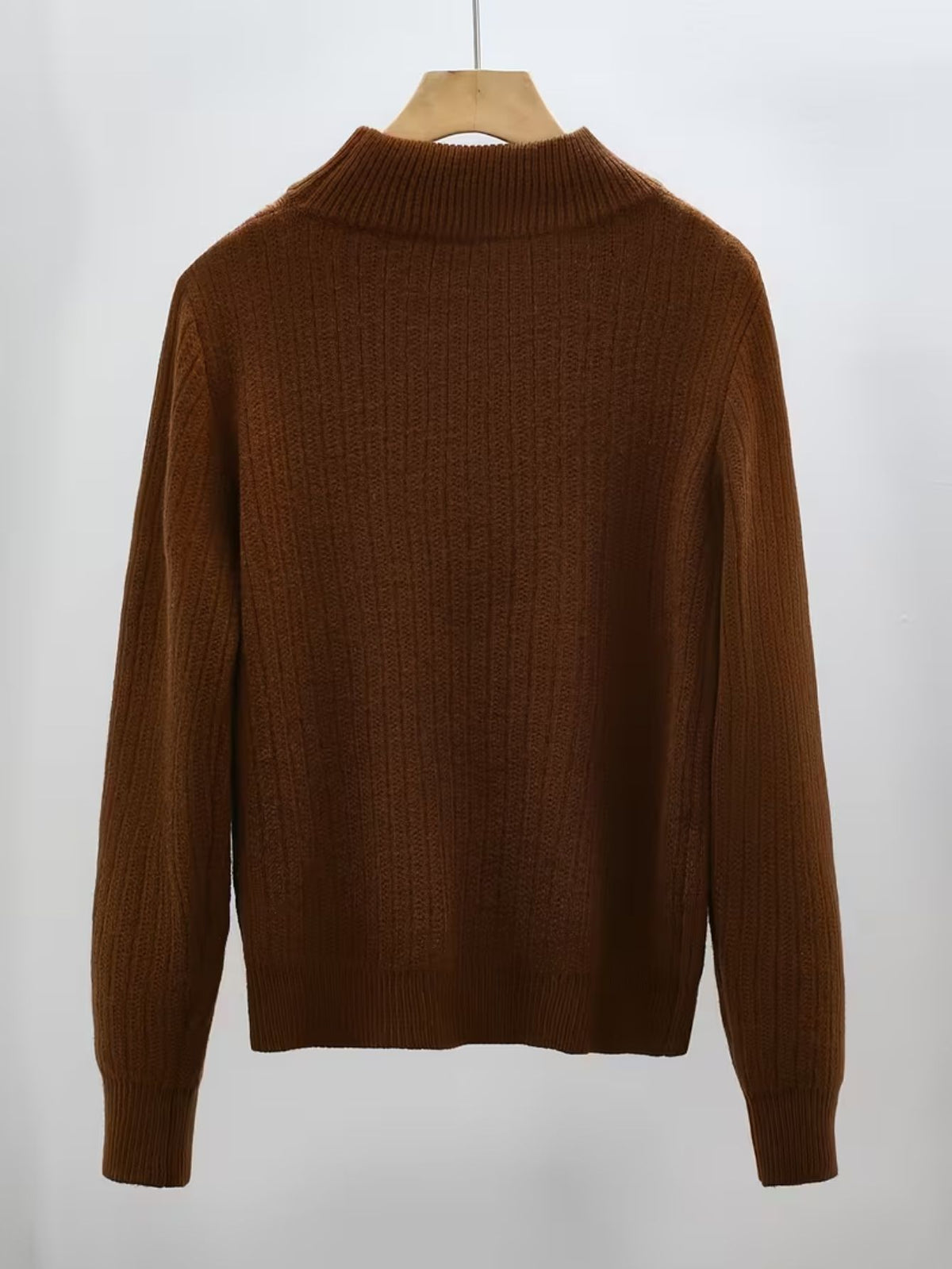 Women's Fine Rib High-Neck Jumper