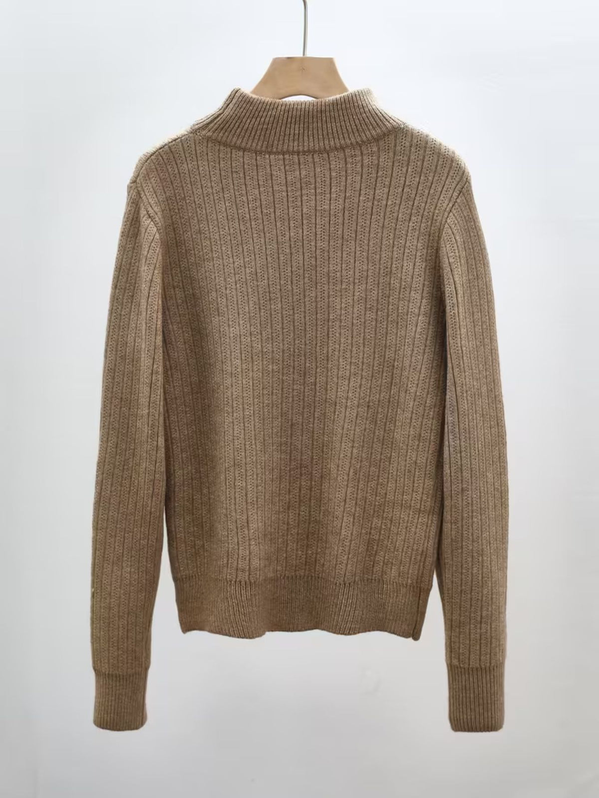 Women's Fine Rib High-Neck Jumper