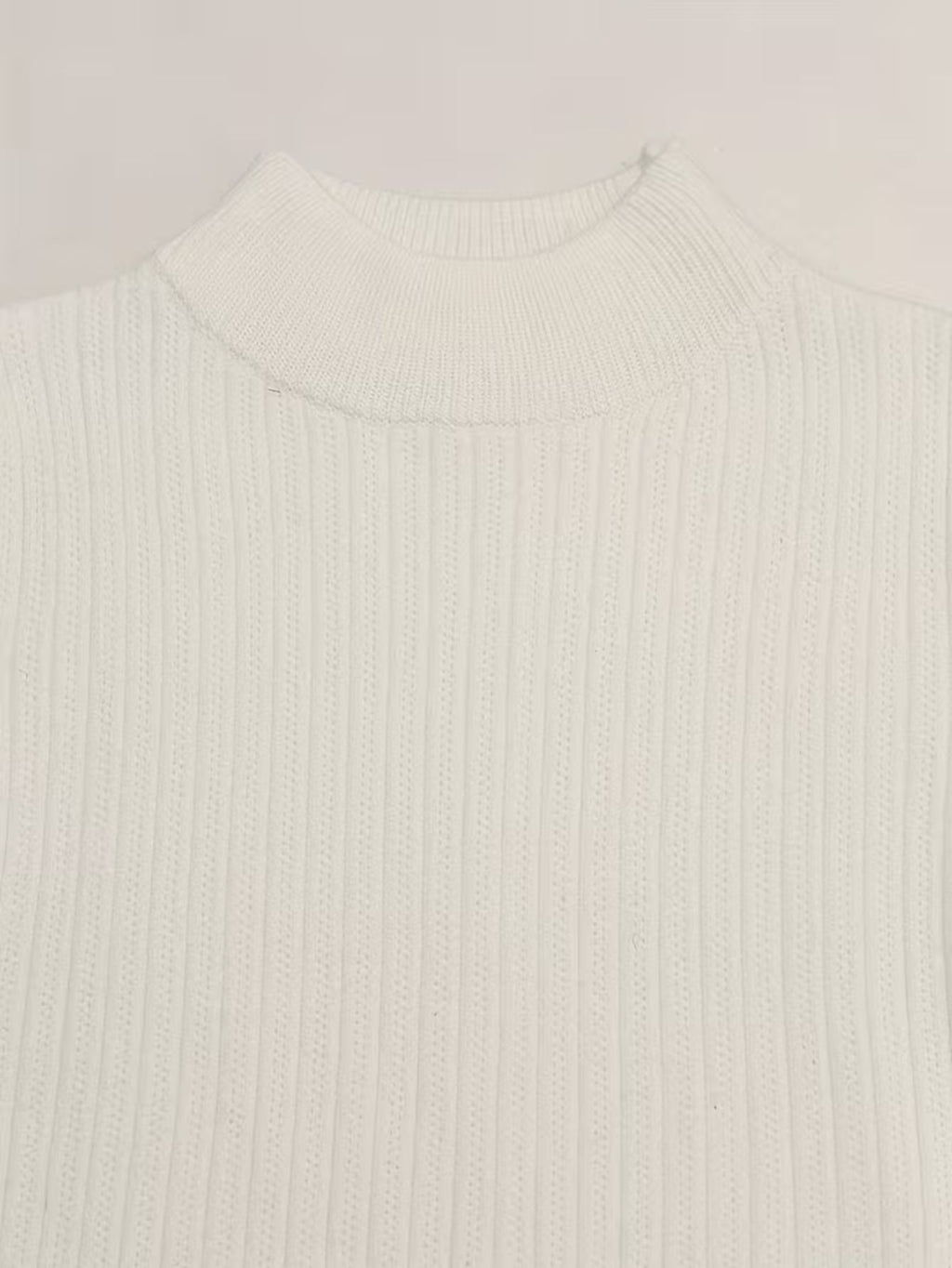 Women's Fine Rib High-Neck Jumper
