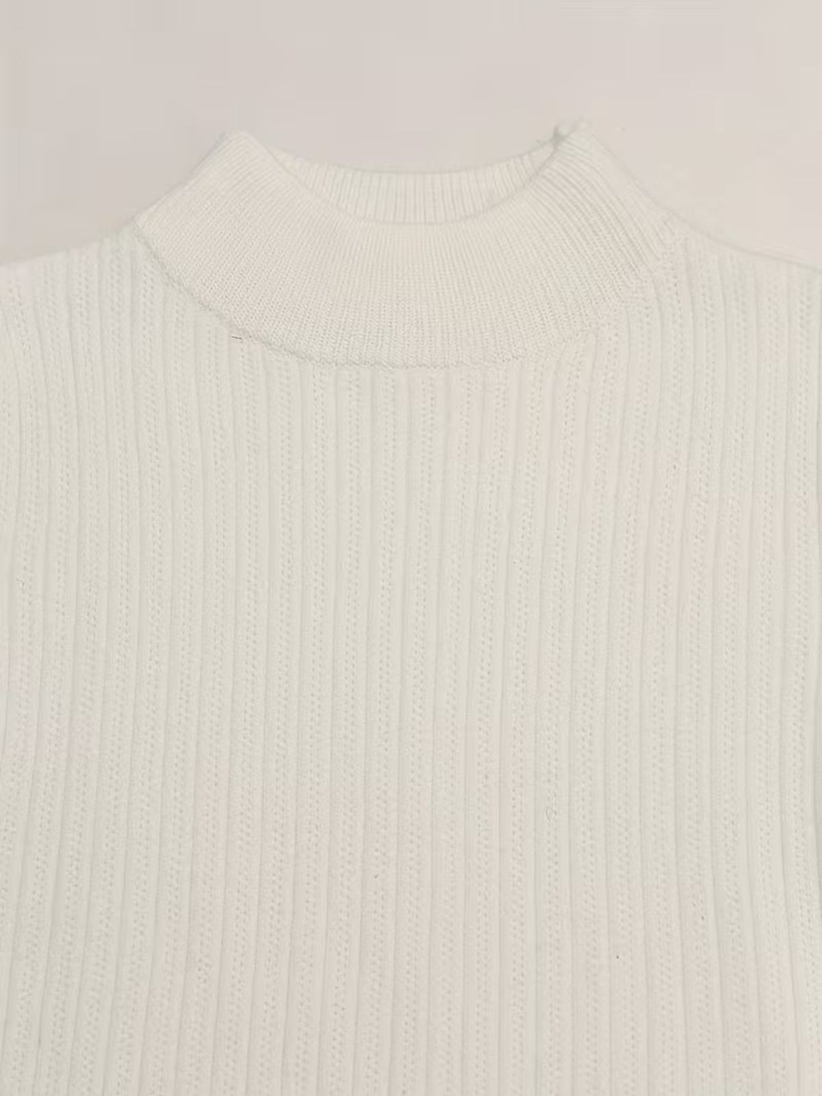 Women's Fine Rib High-Neck Jumper