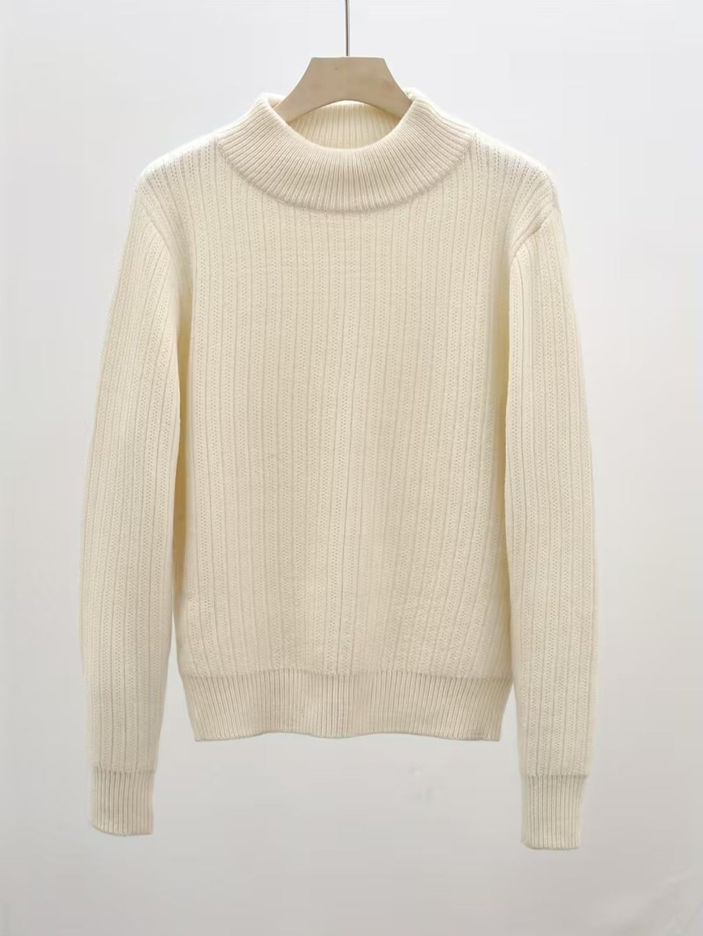 Women's Fine Rib High-Neck Jumper