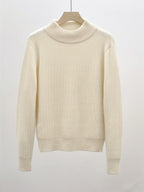 Women's Fine Rib High-Neck Jumper