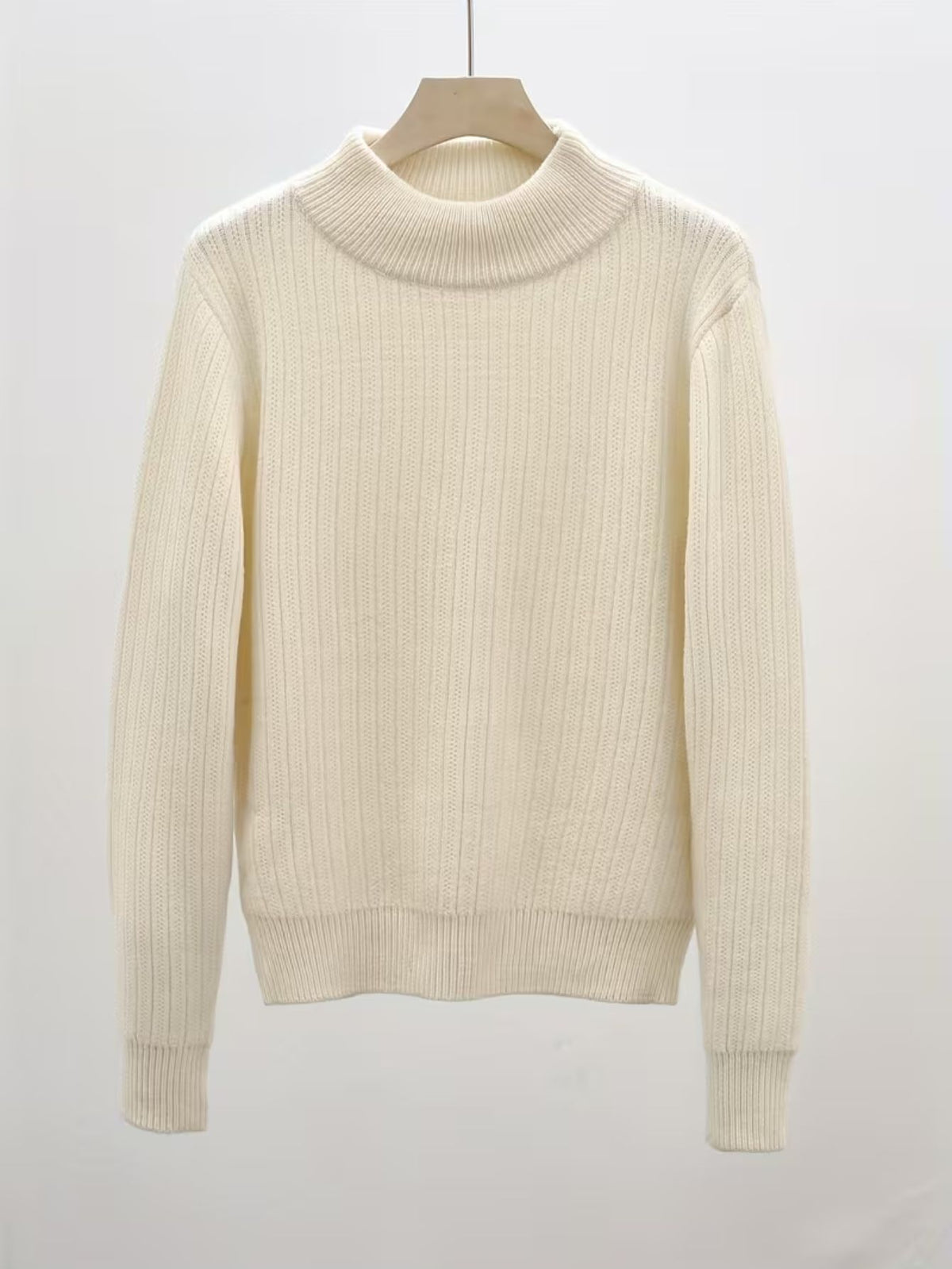 Women's Fine Rib High-Neck Jumper