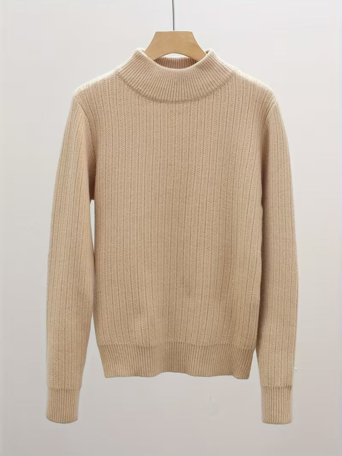 Women's Fine Rib High-Neck Jumper