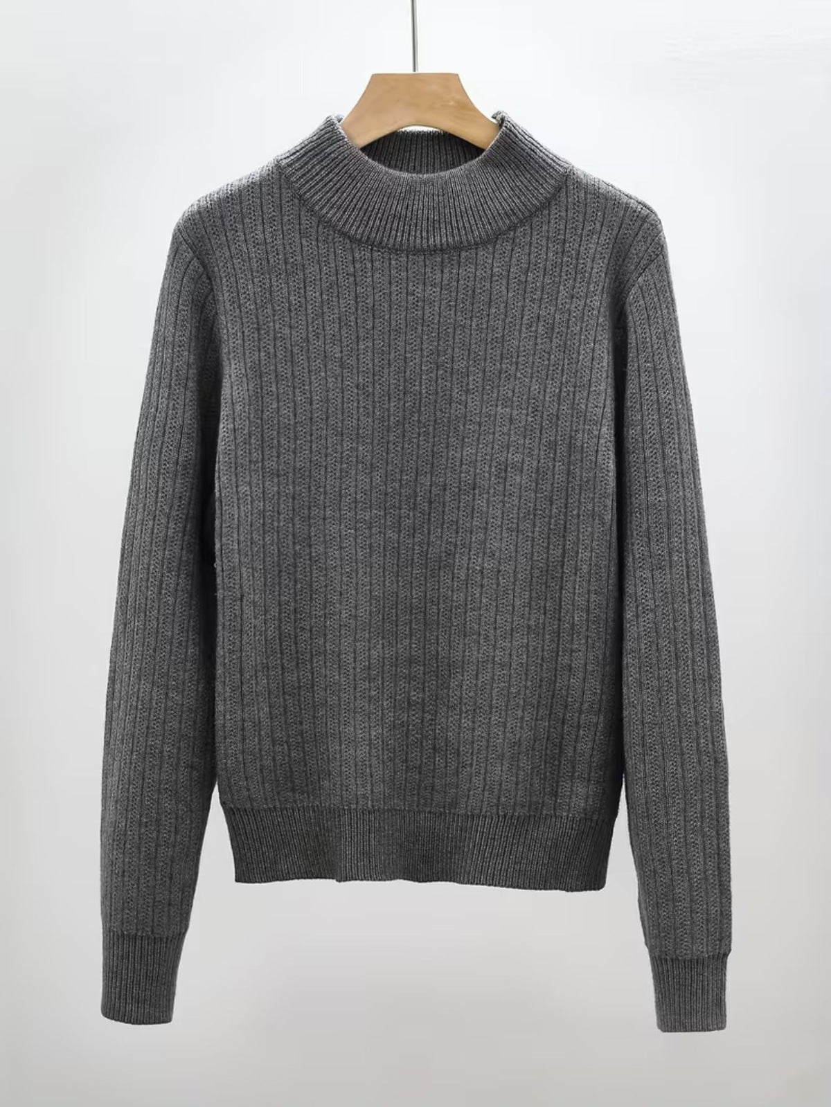 Women's Fine Rib High-Neck Jumper