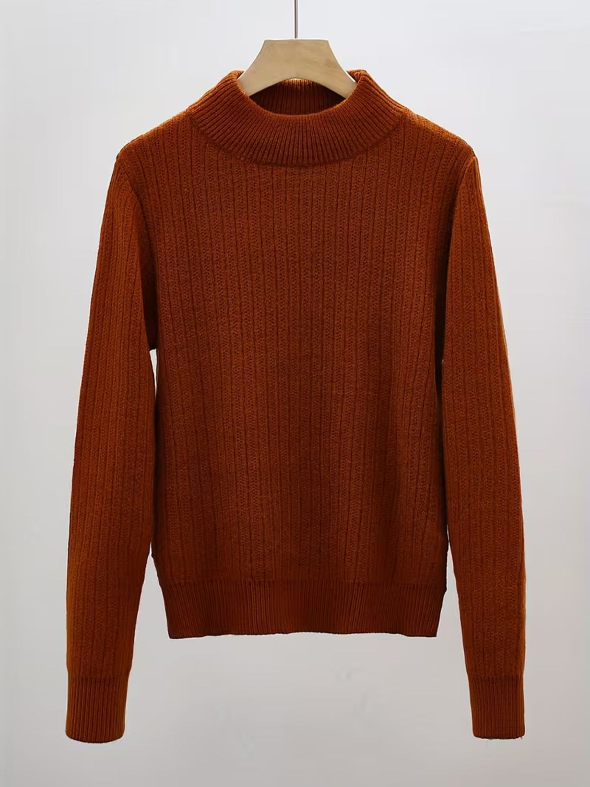 Women's Fine Rib High-Neck Jumper