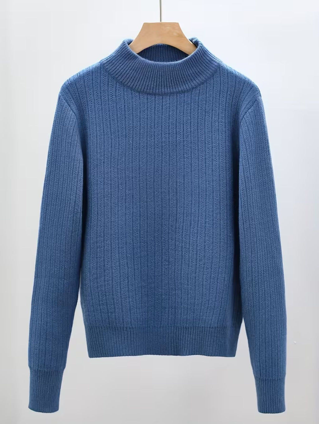 Women's Fine Rib High-Neck Jumper