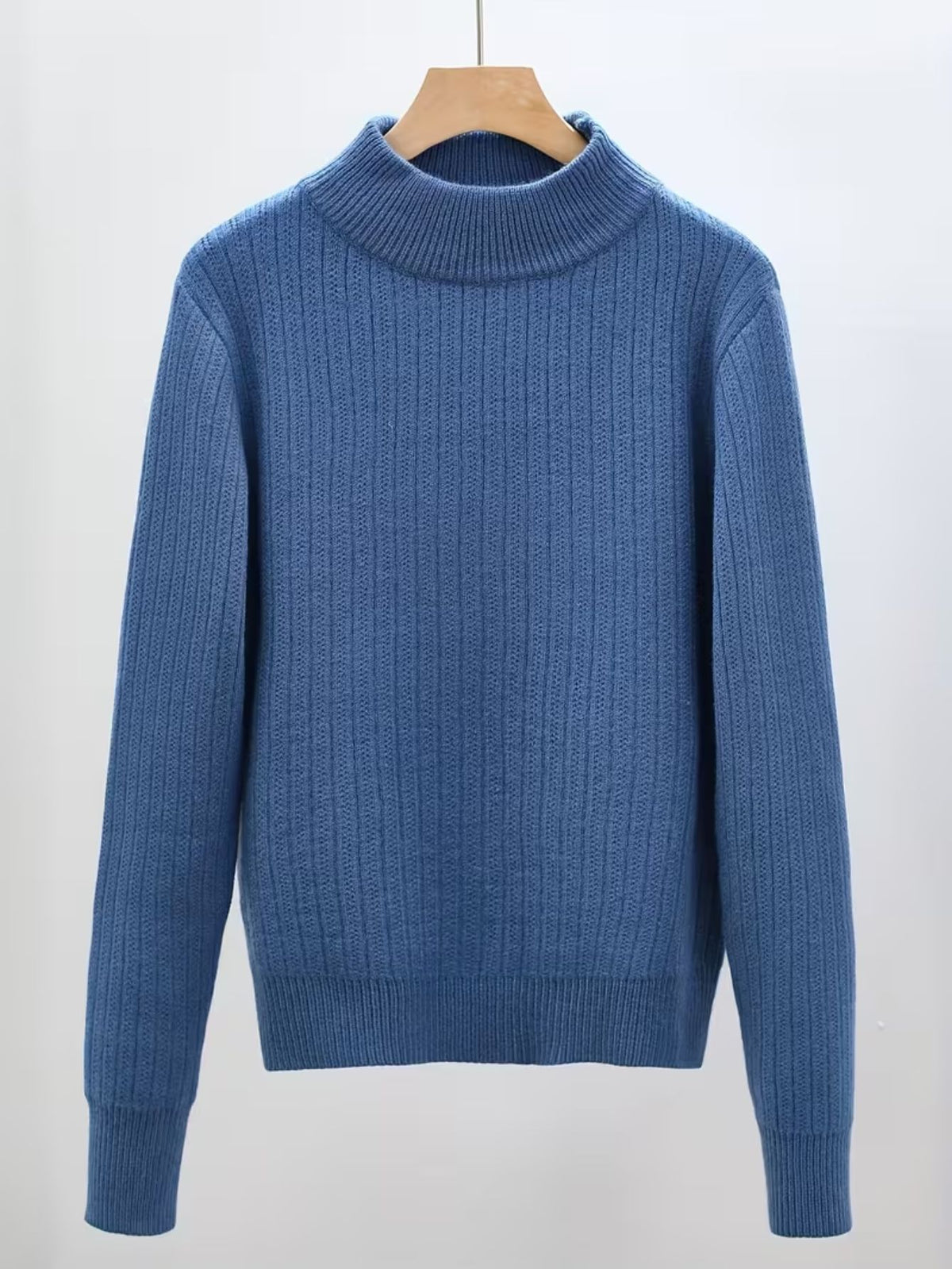 Women's Fine Rib High-Neck Jumper