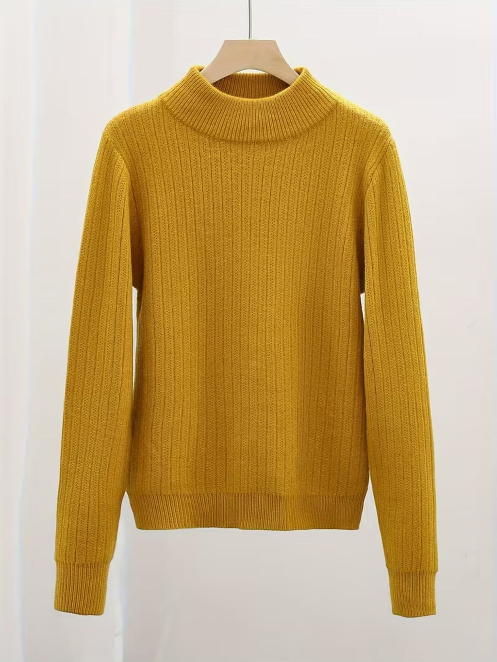 Women's Fine Rib High-Neck Jumper