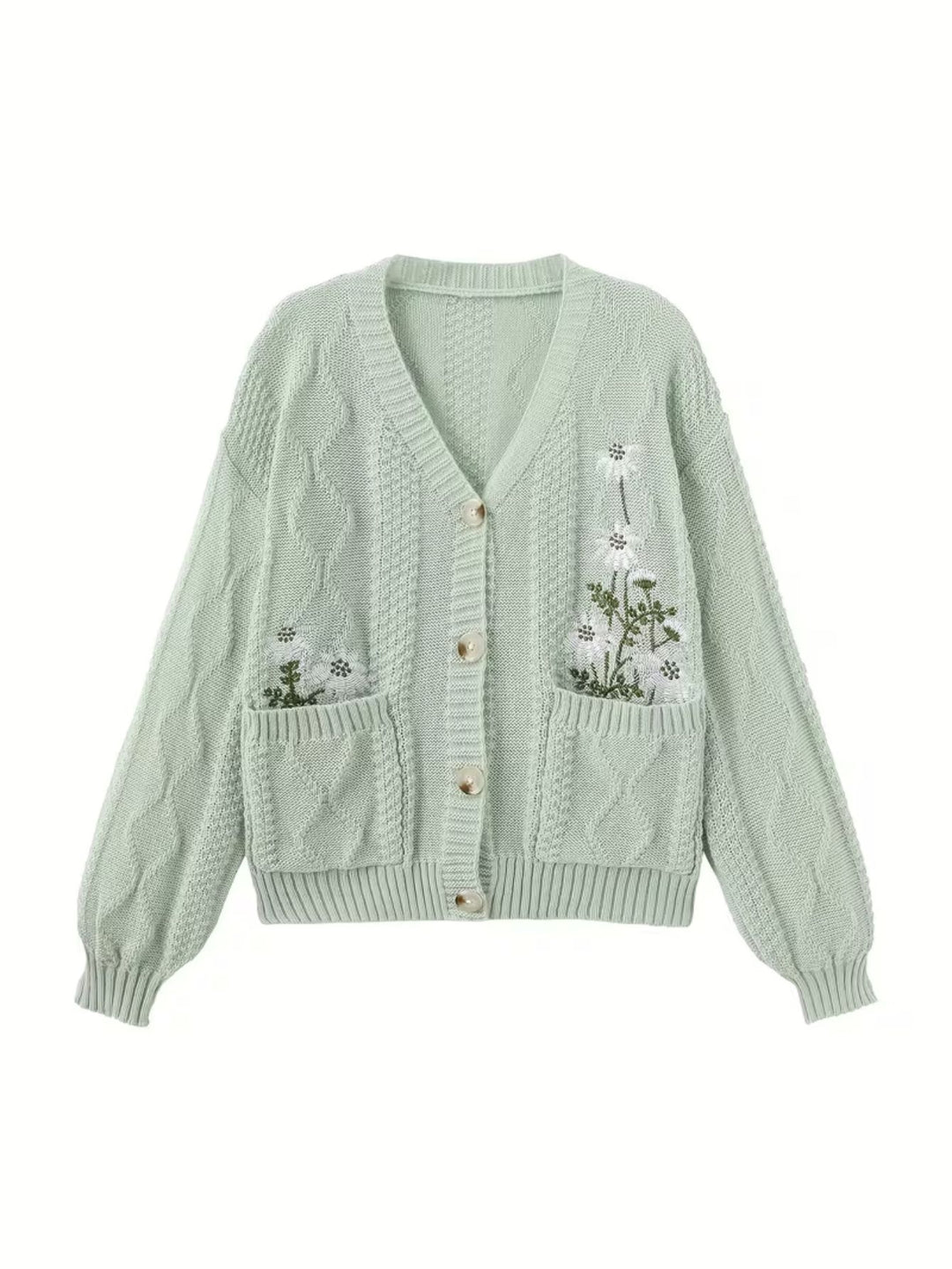 Women's Floral Knitted Cardigan