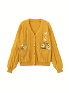 Women's Floral Knitted Cardigan