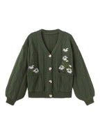 Women's Floral Knitted Cardigan