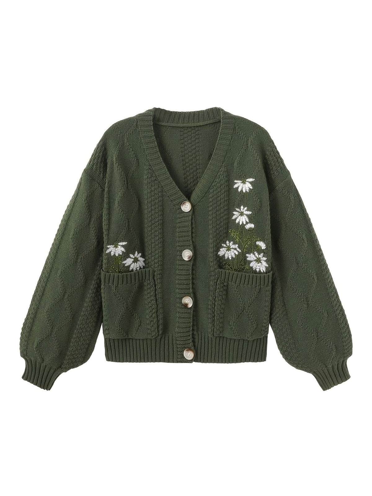 Women's Floral Knitted Cardigan