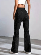 Women's Glitter Flared Trousers