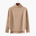 Women's Ribbed High-Neck Jumper