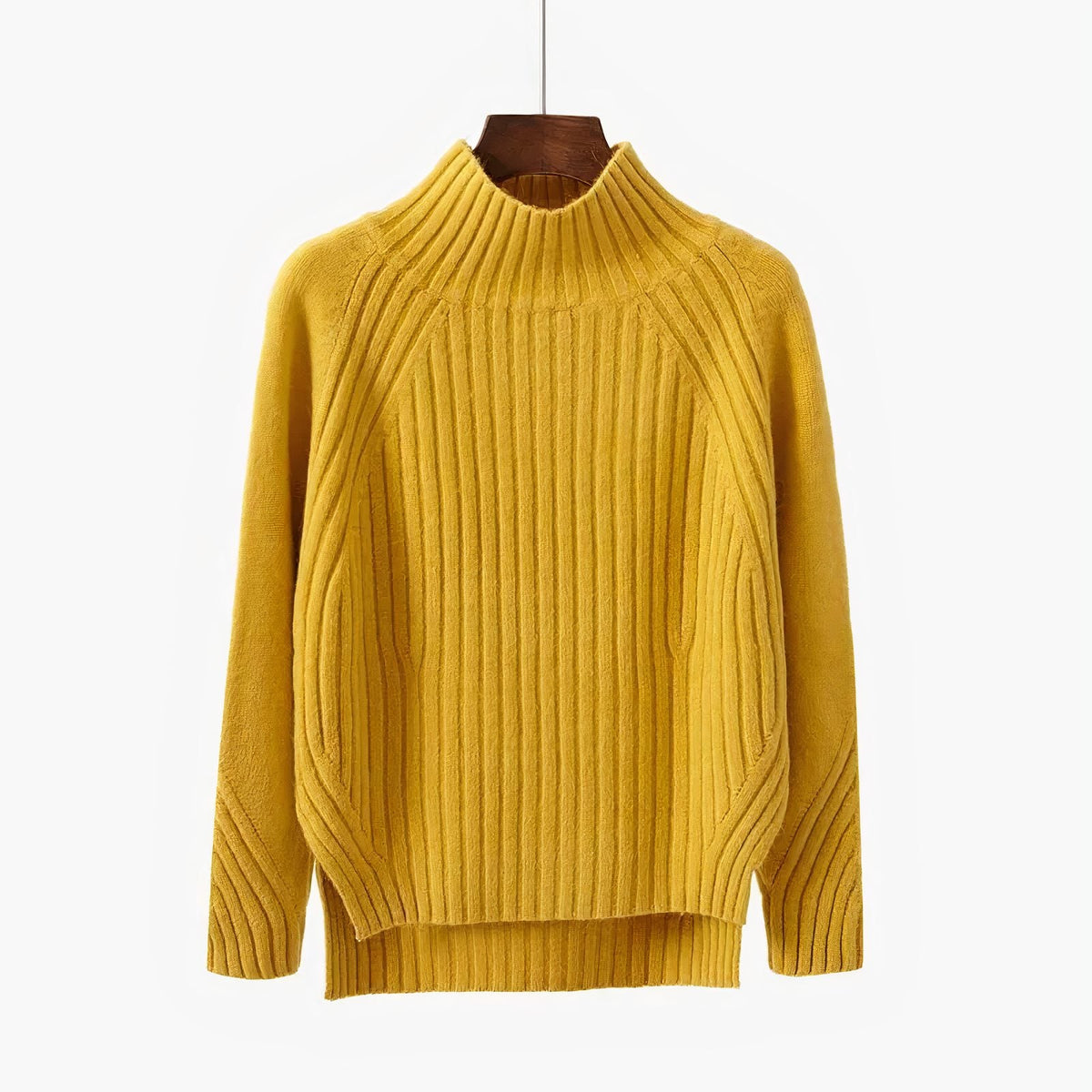 Women's Ribbed High-Neck Jumper