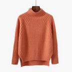 Women's Ribbed High-Neck Jumper