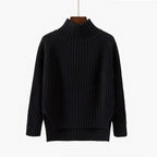 Women's Ribbed High-Neck Jumper