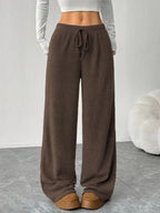 Women's Ribbed Wide-Leg Trousers