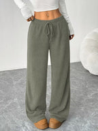 Women's Ribbed Wide-Leg Trousers