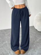 Women's Ribbed Wide-Leg Trousers