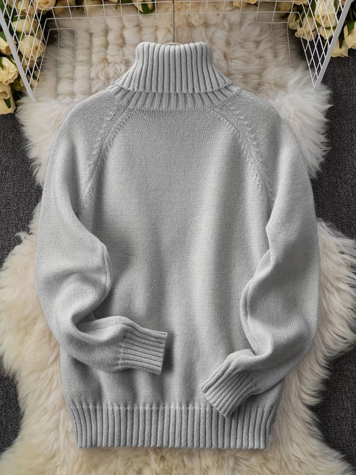 Women's Roll-Neck Knitted Jumper