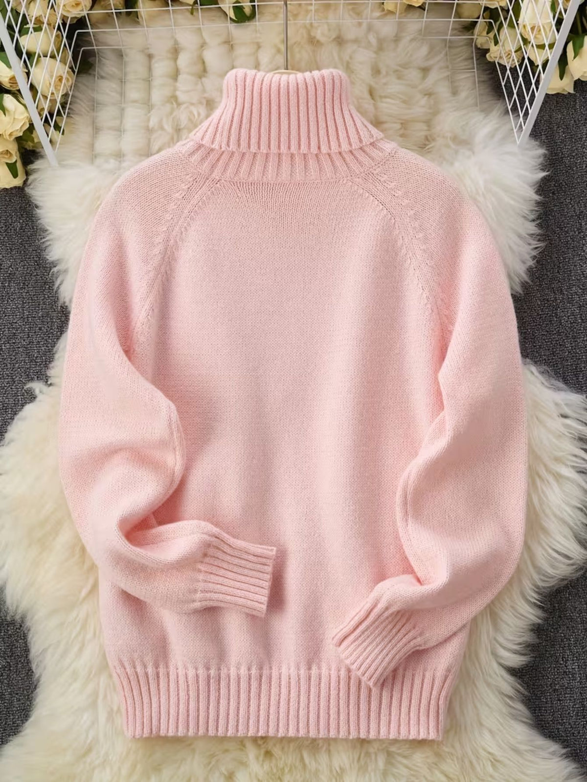 Women's Roll-Neck Knitted Jumper