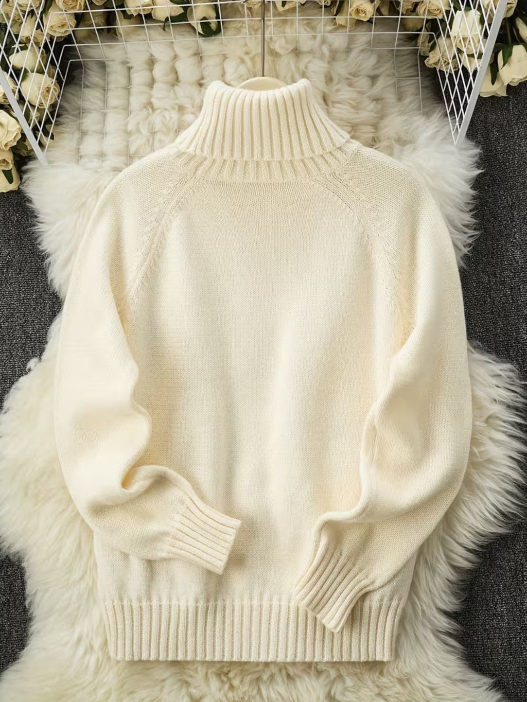 Women's Roll-Neck Knitted Jumper