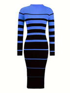Women's Striped Midi Dress